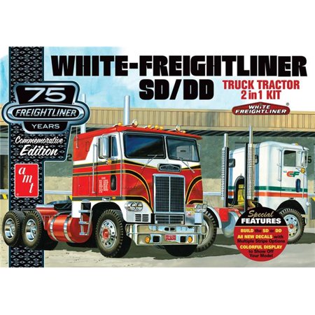 AMT1046 1/25 White Freightliner 2-in-1 SC/DD Cabover