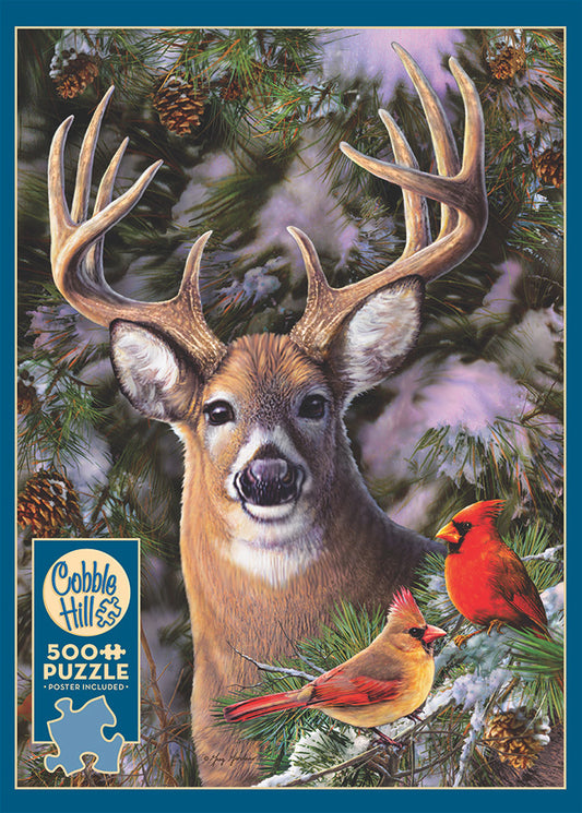 One Deer Two Cardinals