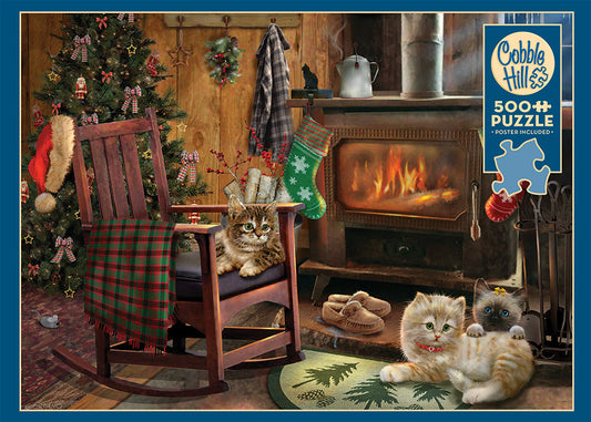 Kittens by the Stove