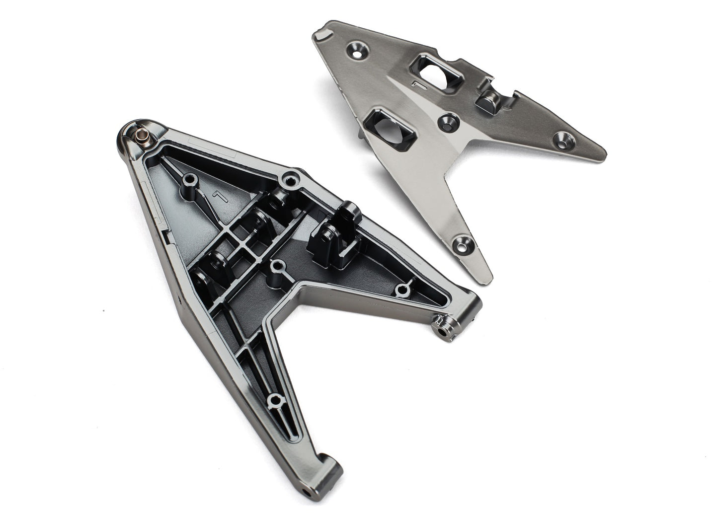 Suspension arm lower left/ arm insert (satin black chrome-plated) (assembled with hollow ball)