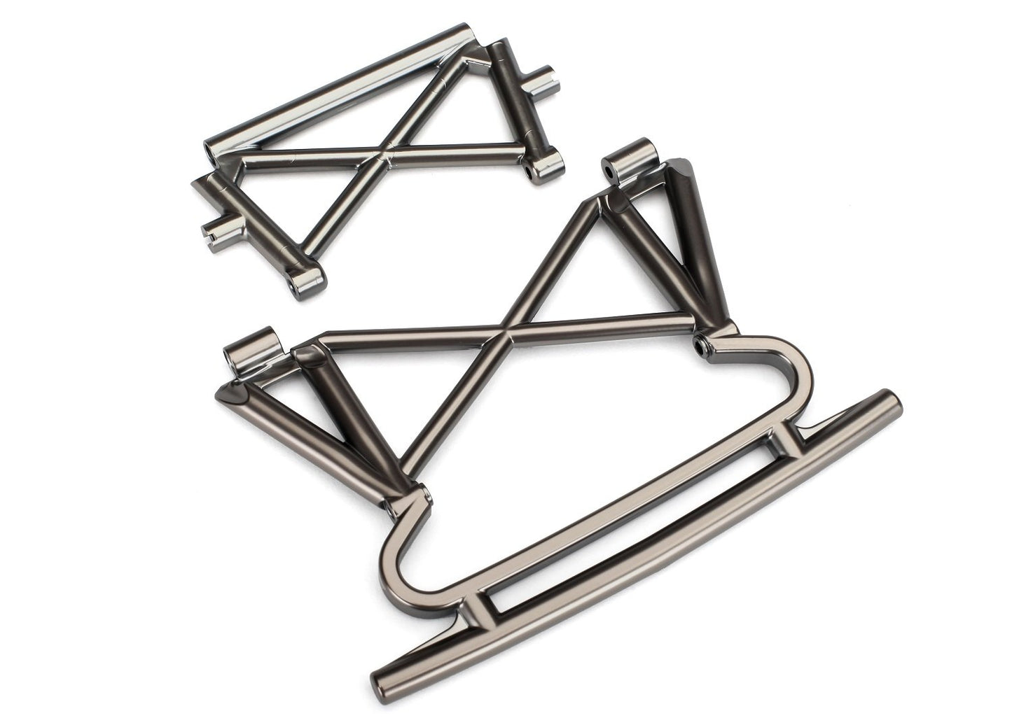 Bumper front/ bumper support (satin black chrome-plated)