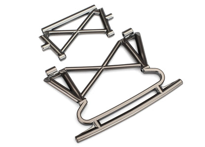 Bumper front/ bumper support (satin black chrome-plated)