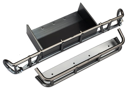 Bumper rear/ bumper extension (satin black chrome-plated)