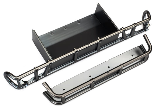 Bumper rear/ bumper extension (satin black chrome-plated)