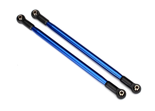 Suspension link rear (upper) (aluminum blue-anodized) (10x206mm center to center) (2) (assembled with hollow balls)