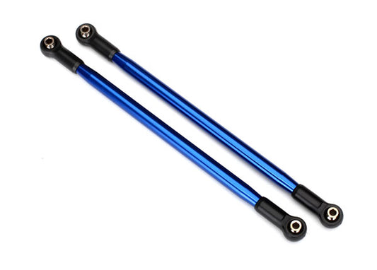 Suspension link rear (upper) (aluminum blue-anodized) (10x206mm center to center) (2) (assembled with hollow balls)