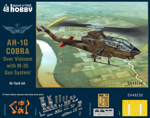 SPH48230 1:48 Special Hobby AH-1G Cobra 'Over Vietnam wth M-35 Gun System' [Hi-Tech Kit]