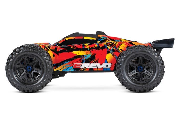 Discontinued - E-Revo VXL Brushless Solar Flare 1/10 Scale 4WD Brushless Electric Monster Truck with TQi 2.4GHz Traxxas Link Enabled Radio System Velineon VXL-6s brushless ESC (fwd/rev) and Traxxas Stability Management (TSM)