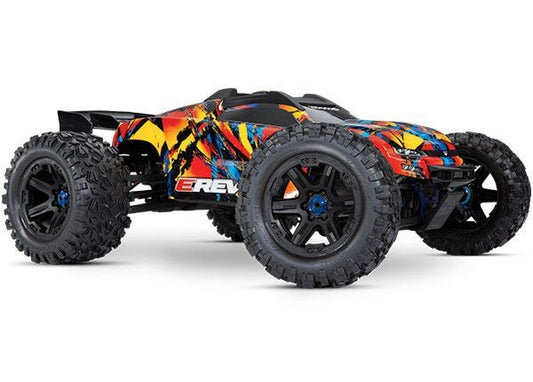 Discontinued - E-Revo VXL Brushless Solar Flare 1/10 Scale 4WD Brushless Electric Monster Truck with TQi 2.4GHz Traxxas Link Enabled Radio System Velineon VXL-6s brushless ESC (fwd/rev) and Traxxas Stability Management (TSM)