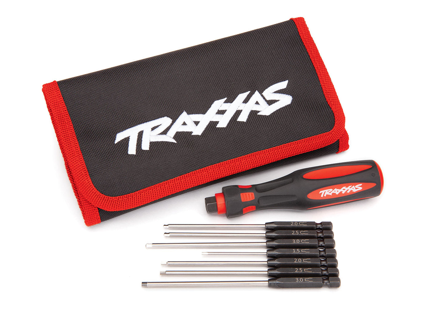 Speed Bit Master Set hex driver 7-piece straight and ball end includes premium handle (medium) travel pouch hex drivers (straight: 1.5mm 2.0mm 2.5mm 3.0mm) (ball end: 2.0mm 2.5mm 3.0mm) 1/4' drive