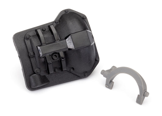 Differential cover TRX-6™ rear (black)/ T-lock fork (grey)