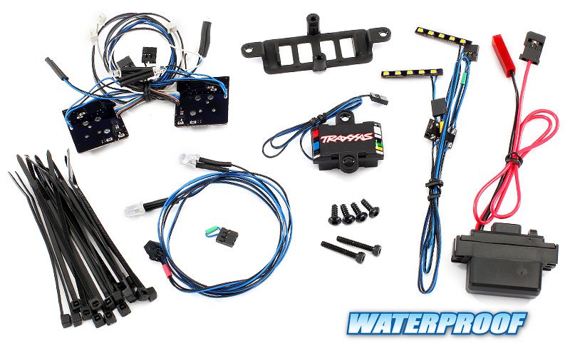 LED light set complete with power supply (contains headlights tail lights roof lights & distribution block) (fits #8811 or #8825 body)