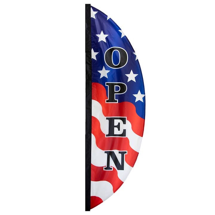 8' Patriotic Open Feather Banner