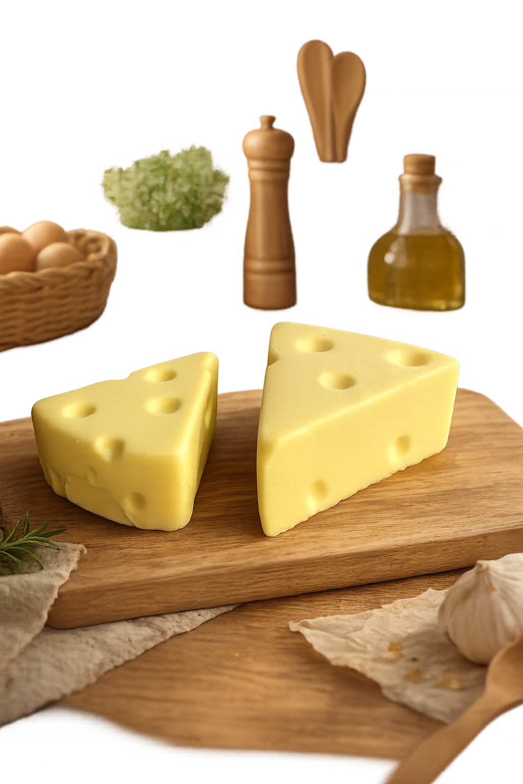 K-Wonderland - Mini Cheese Squish – Soft & Slow-Rebound Squishy : Cheese 9cm