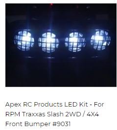 Apex RC Products LED Kit - For RPM Traxxas Slash 2WD / 4X4 Front Bumper