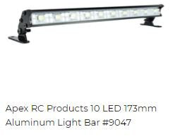 Apex RC Products 10 LED 173mm Aluminum Light Bar #9047