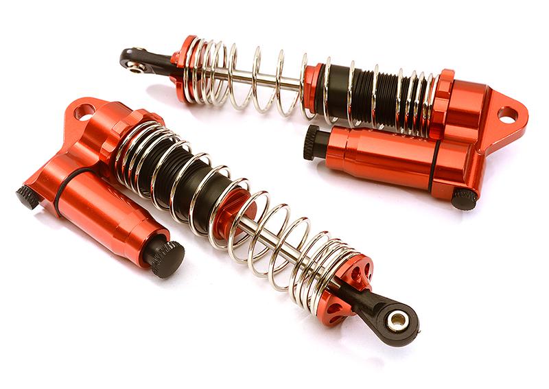 GTX2 Rear 100mm Piggyback Shocks for Traxxas 1/10 Stampede Rustler & Slash C28479RED