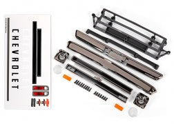 Body accessories Chevrolet C10 black chrome (includes grille (upper & lower) headlight housings (left & right) bumpers (front & rear) mounting retainers and hardware)