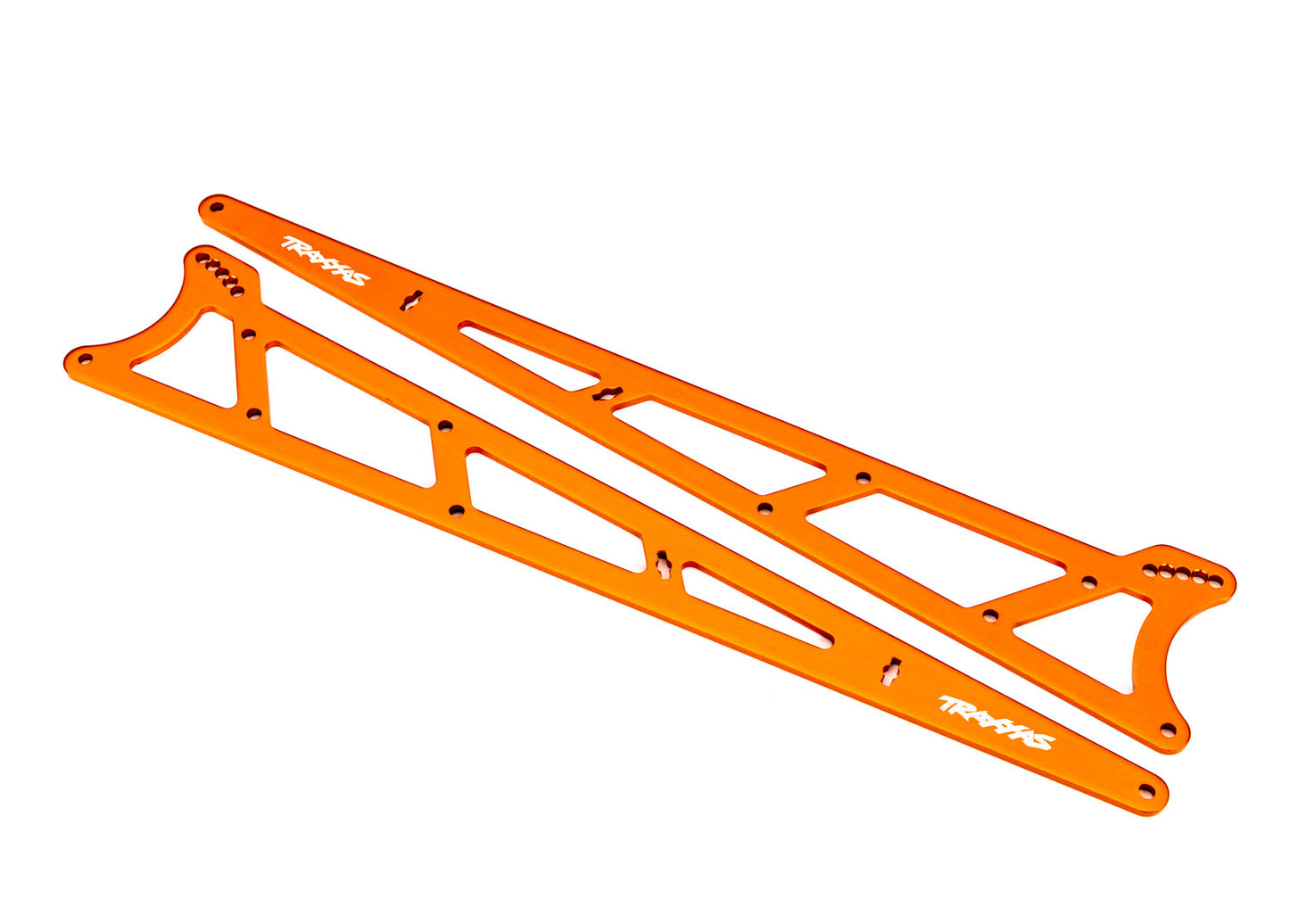 Side plates wheelie bar orange (aluminum) (2)