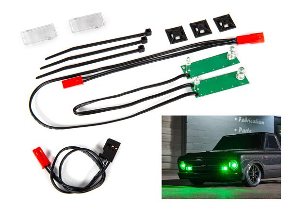 LED light set front complete (green) (includes light harness power harness zip ties (9))