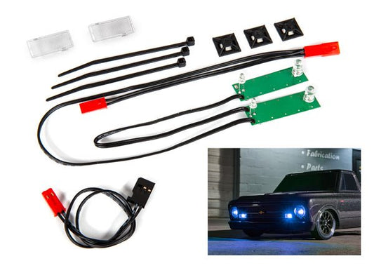 LED light set front complete (blue) (includes light harness power harness zip ties (9))