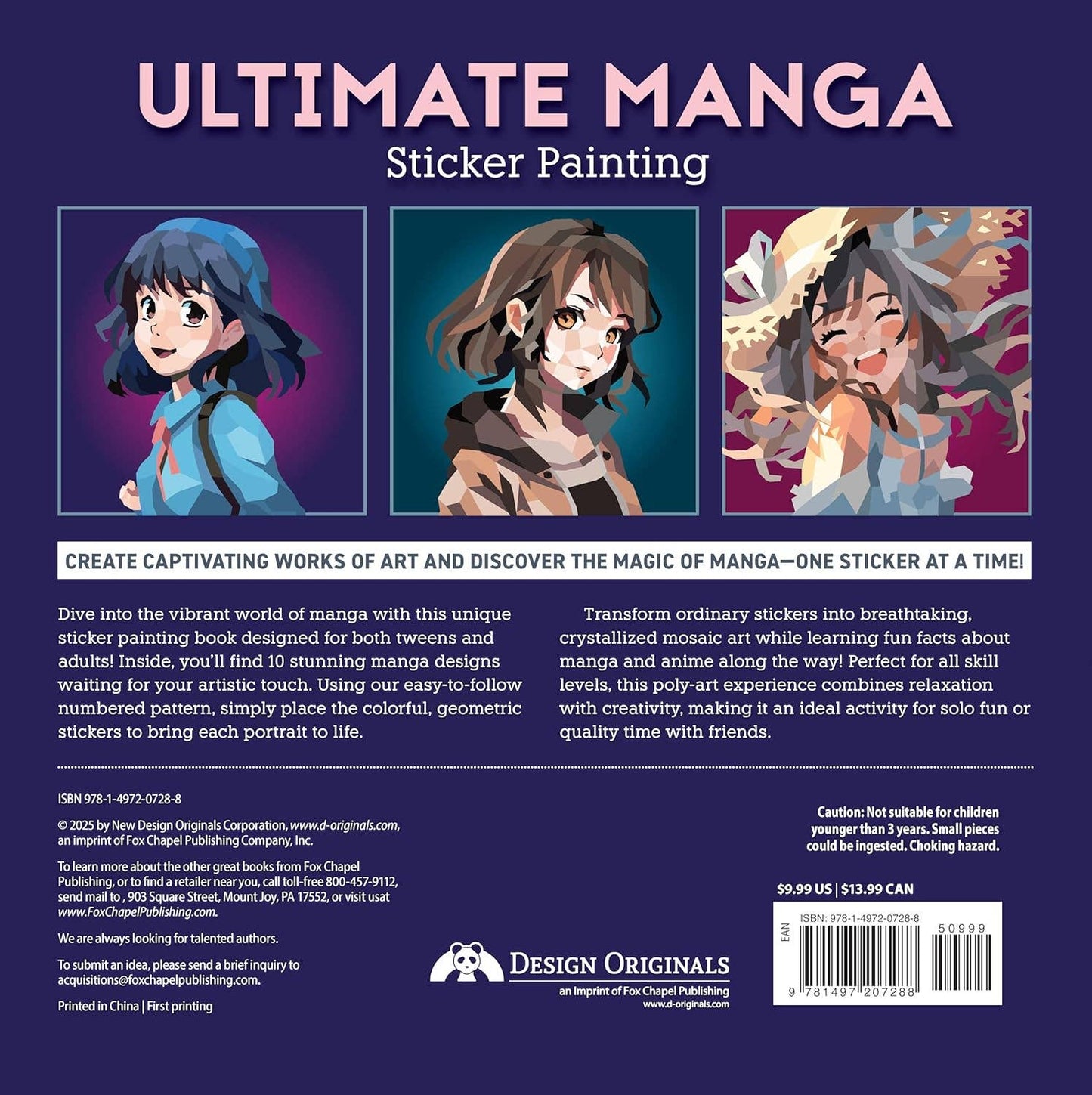 Fox Chapel Publishing - Ultimate Manga Sticker Painting -10 Magnificent Masterpieces