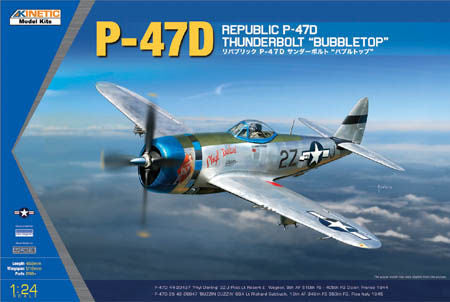 KINETIC 1/24th SCALE BUBBLETOP-47D THUNDERBOLT MODEL