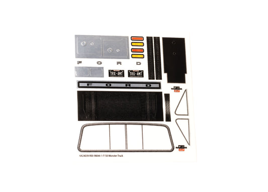 DECAL SHEET TRX-4M FORD F150