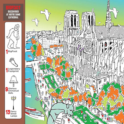 Fox Chapel Publishing - BigFoot Spotted at World-Famous Landmarks- Puzzle Story Book