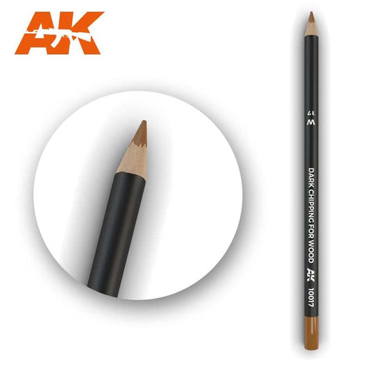AK Weathering Pencils for Models: Dark Chipping for Wood