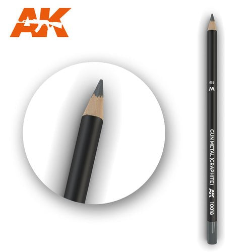 AK Weathering Pencils for Models: Gun Metal (Graphite)