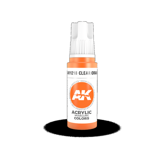 Clear Orange Acrylic Paint 17ml Bottle