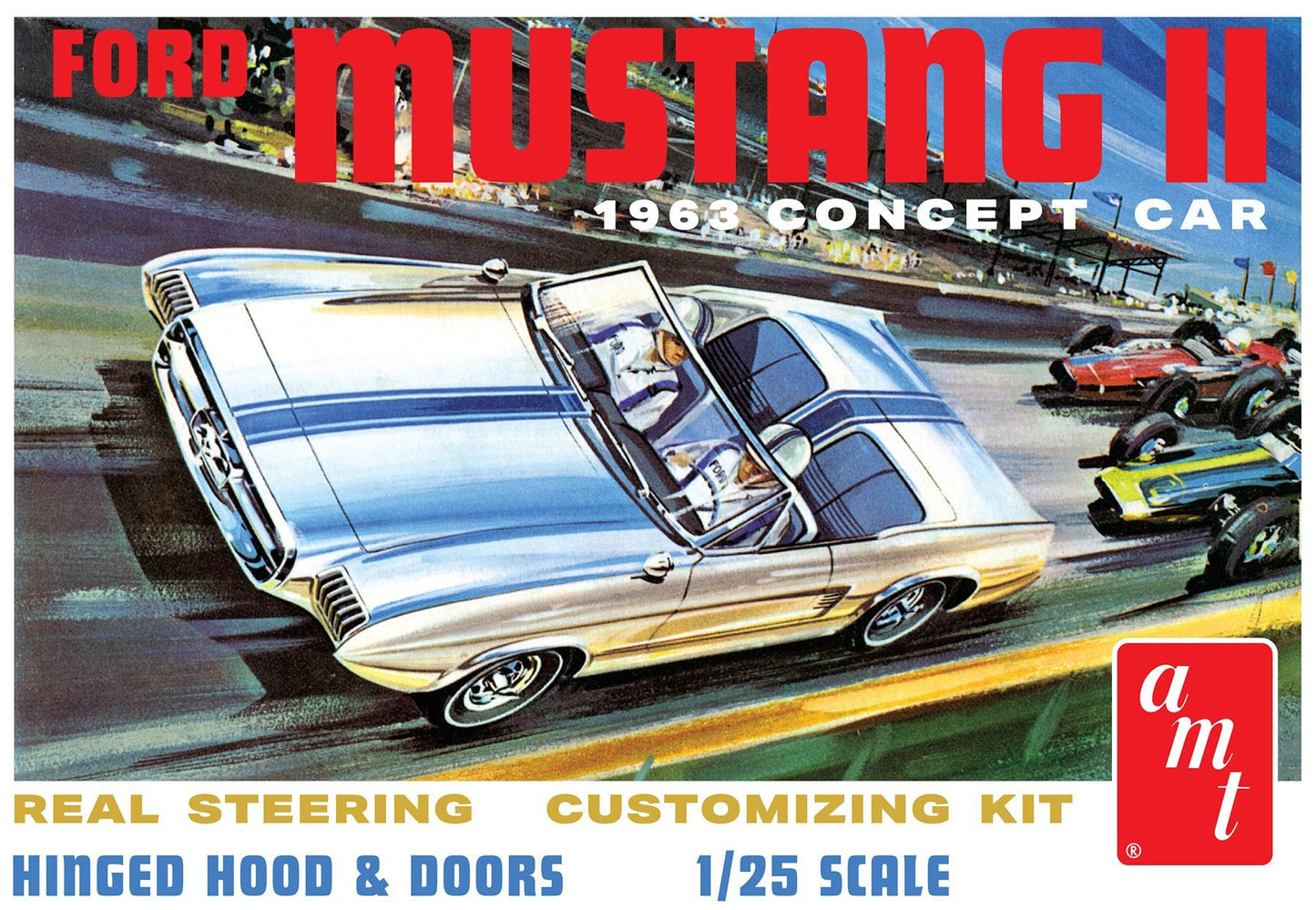 AMT 1963 FORD MUSTANG II CONCEPT CAR 1:25 SCALE MODEL KIT