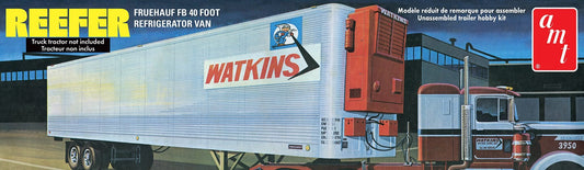 AMT Fruehauf 40 Reefer Trailer Watkins 1:25 Scale Model Kit