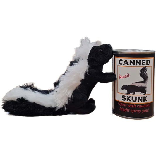Canned Skunk - Stuffed Animal Plush W/Jokes