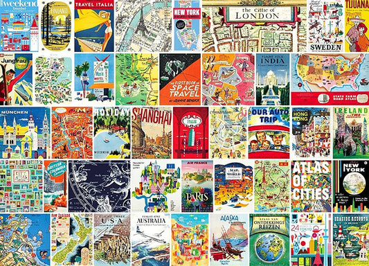 1000 Piece Vintage Atlas Puzzle