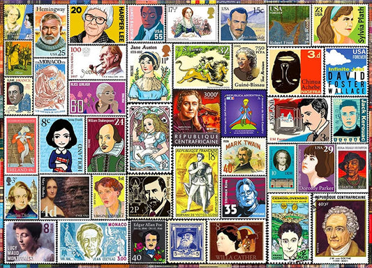 1000 Piece Author Stamps Puzzle
