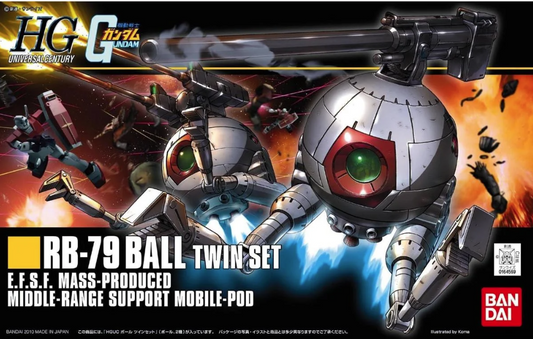 Bandai 1/144 HGUC #114 RB-79 Ball (Twin Set) "Mobile Suit Gundam" Plastic Model Kit