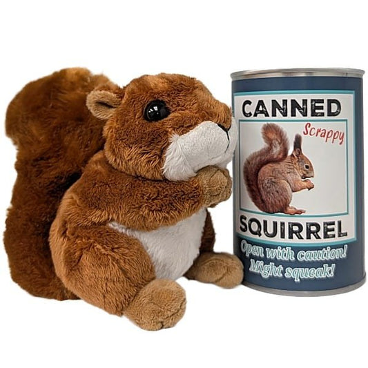 Canned Squirrel | Stuffed Animal Plush | Funny Jokes: Pop Top Lid