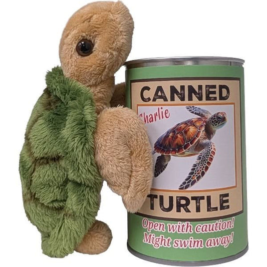 Canned Sea Turtle Stuffed Animal Plush w/Jokes | Unique Gift | Pop Top Lid - #CG00013-Pop