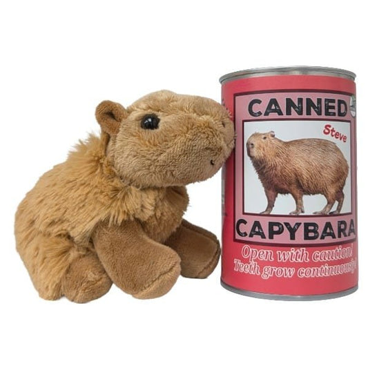 Steve the Canned Capybara | Stuffed Animal Plush w/Jokes: Pop Top Lid