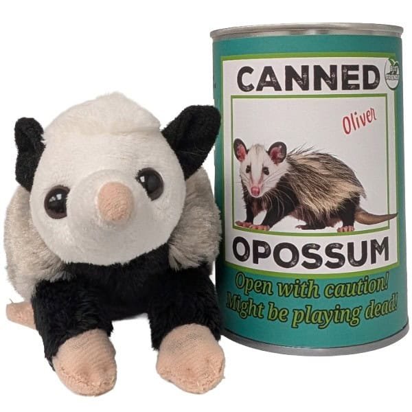 Oliver the Canned Opossum | Stuffed Animal Plush w/Jokes: Pop Top Lid