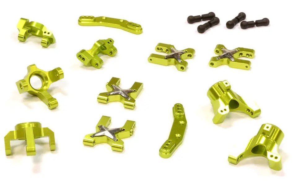 Billet Machined Suspension Kit for Traxxas LaTrax Rally 1/18 Scale C25786GREEN
