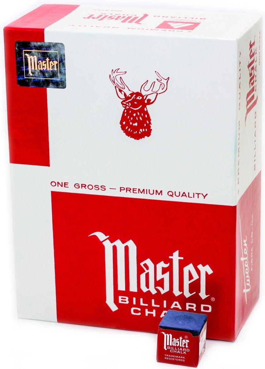 Master Billiard/Pool Cue Chalk Gross Box 144 Cubes
