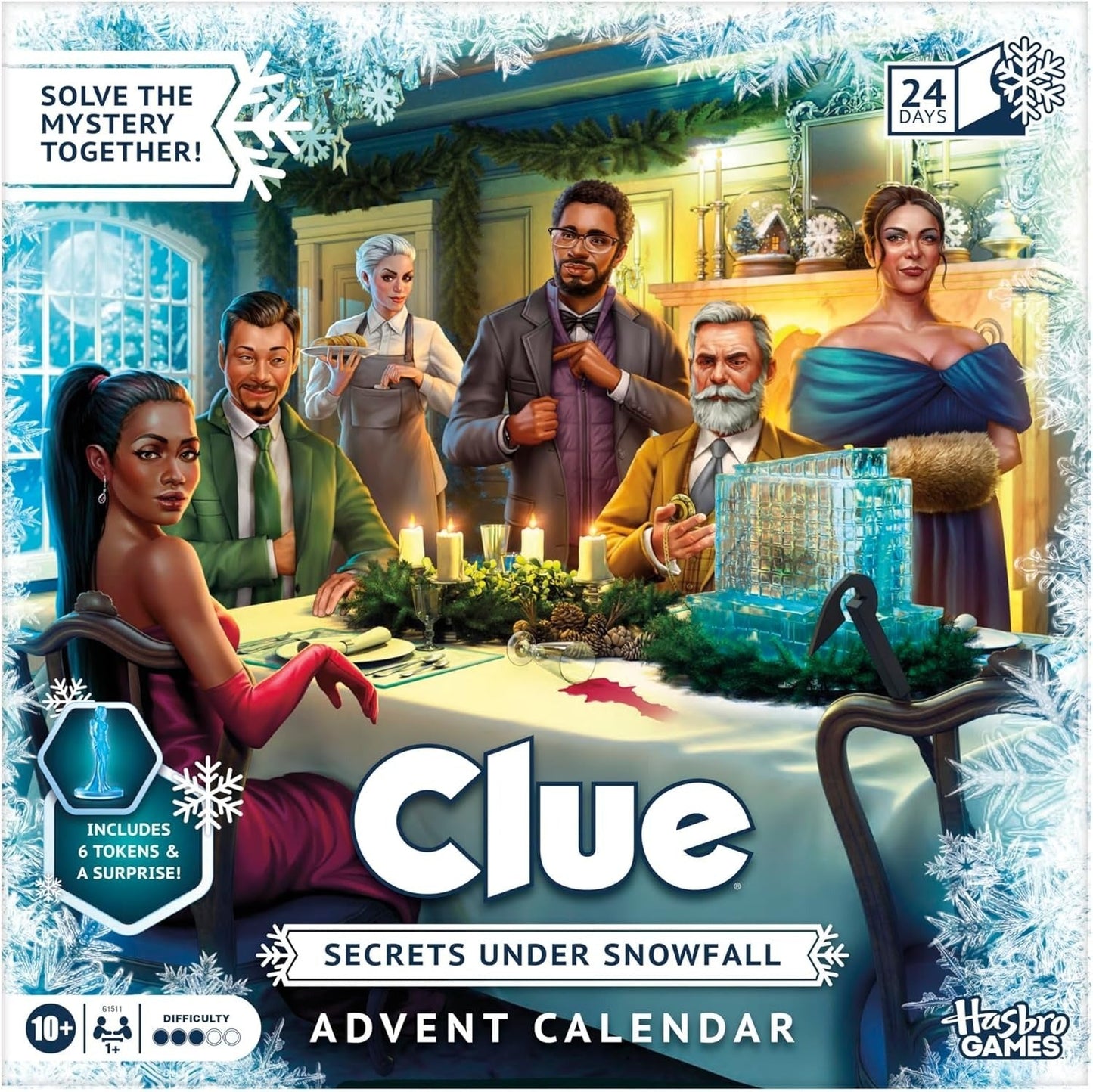 Clue: Secrets Under Snowfall Advent Calendar Board Game