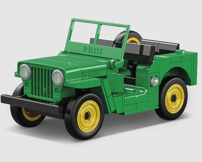 Cobi 1/35 Jeep Willys CJ-2A (Green) Block Model Kit (111 Pieces)