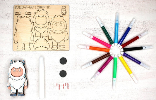 DIY Build a Ice Yeti Magnet Kit CRAFT KIT MYTHICAL SIFI