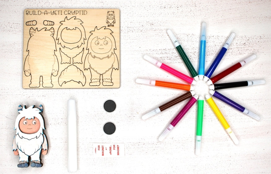 DIY Build a Ice Yeti Magnet Kit CRAFT KIT MYTHICAL SIFI