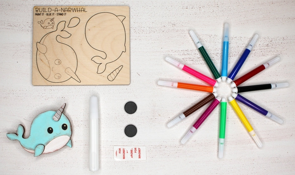 DIY Build a Narwal Magnet Kit MYTHICAL SIFI CRAFT KIT