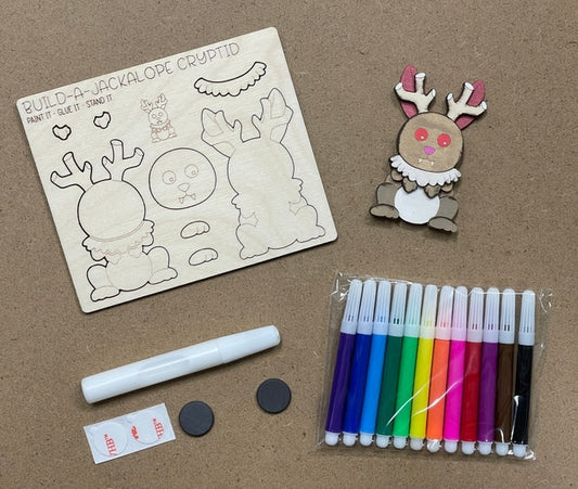 DIY Jackalope Magnet Kit MYTHICAL CRAFT KIT